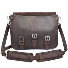 Load image into Gallery viewer, Large Capacity Vintage Leather Messenger Bag

