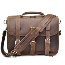 Load image into Gallery viewer, Large Capacity Vintage Leather Messenger Bag

