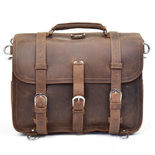 Load image into Gallery viewer, Large Capacity Vintage Leather Messenger Bag
