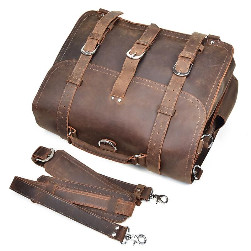 Large Capacity Vintage Leather Messenger Bag