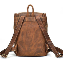 Load image into Gallery viewer, Large Vintage Leather Backpack
