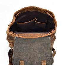 Load image into Gallery viewer, Large Vintage Leather Backpack
