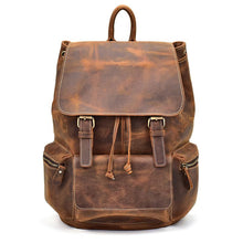 Load image into Gallery viewer, Large Vintage Leather Backpack
