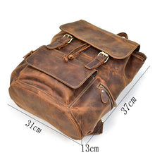 Load image into Gallery viewer, Large Vintage Leather Backpack
