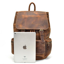 Load image into Gallery viewer, Large Vintage Leather Backpack
