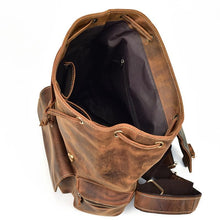 Load image into Gallery viewer, Large Vintage Leather Backpack
