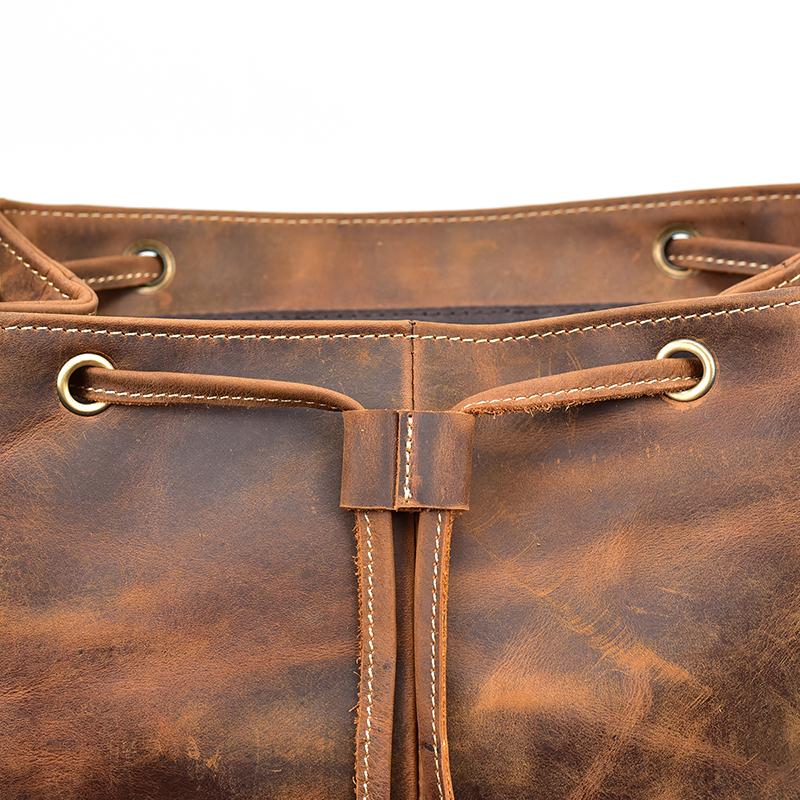 Large Vintage Leather Backpack