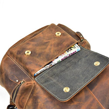 Load image into Gallery viewer, Large Vintage Leather Backpack
