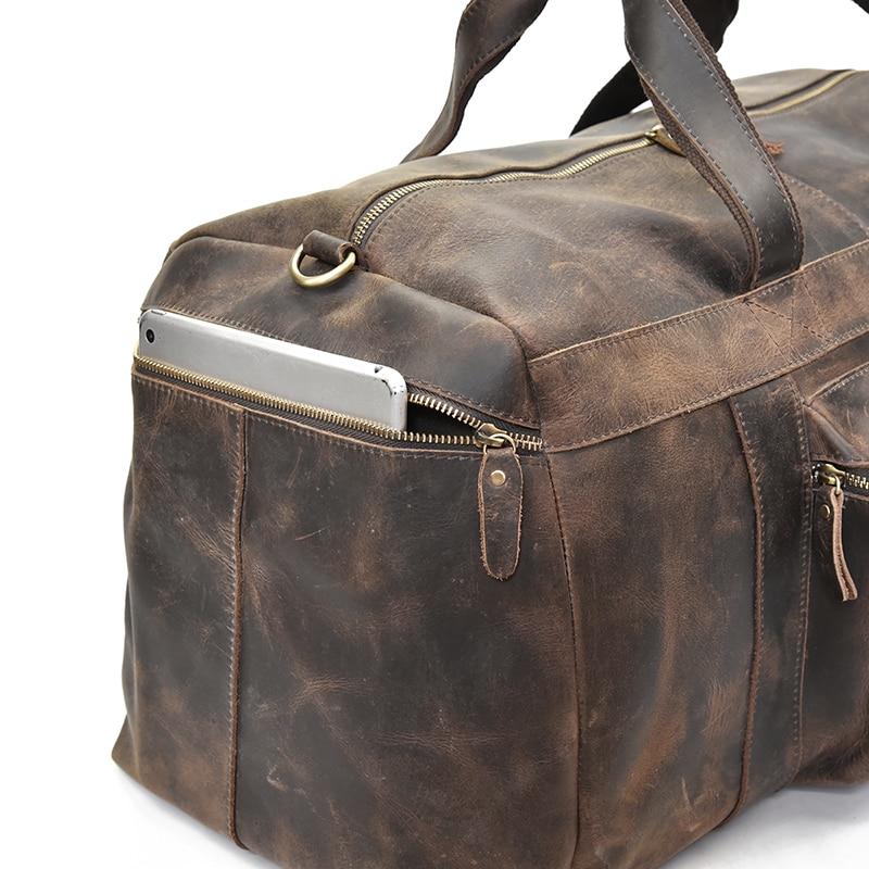 Large Capacity Leather Duffle Bag Weekender