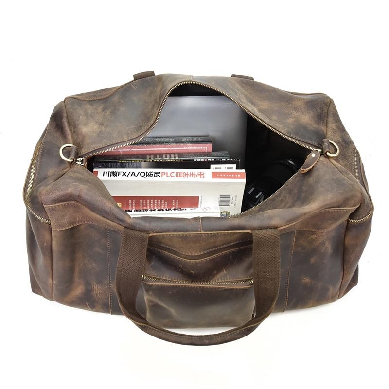 Large Capacity Leather Duffle Bag Weekender