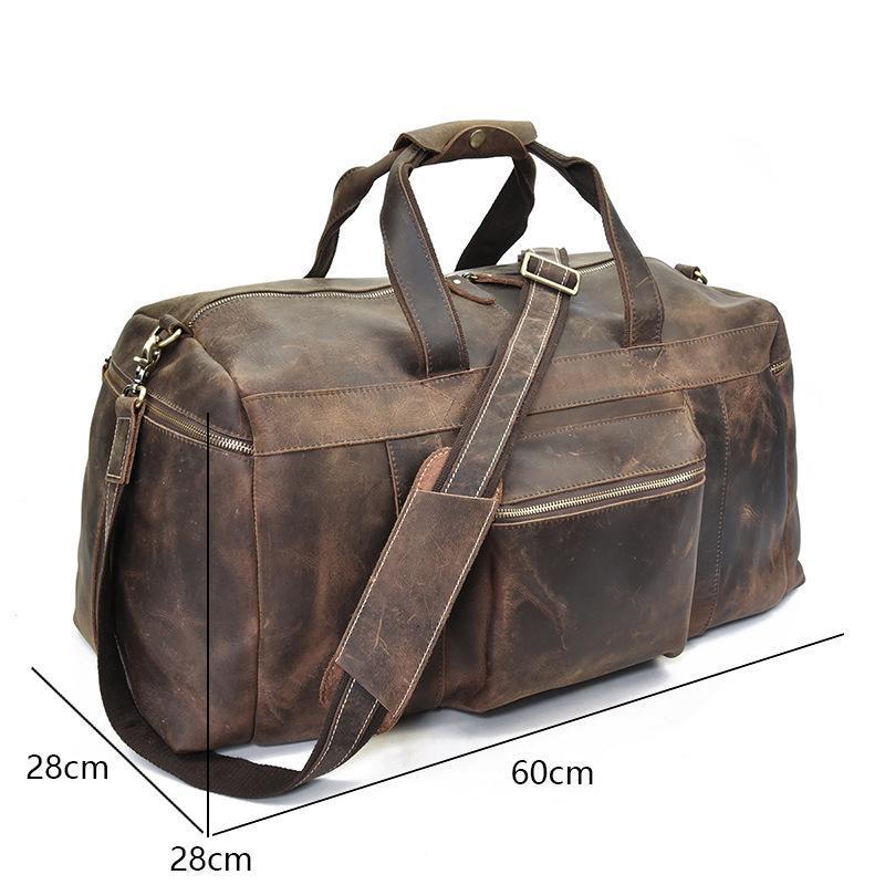 Large Capacity Leather Duffle Bag Weekender