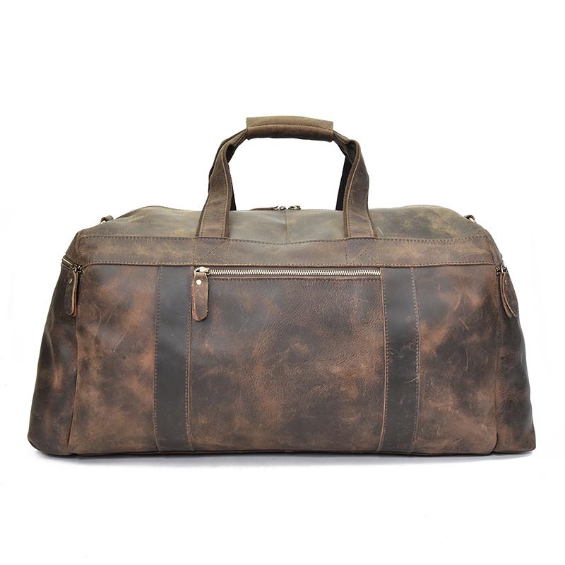Large Capacity Leather Duffle Bag Weekender