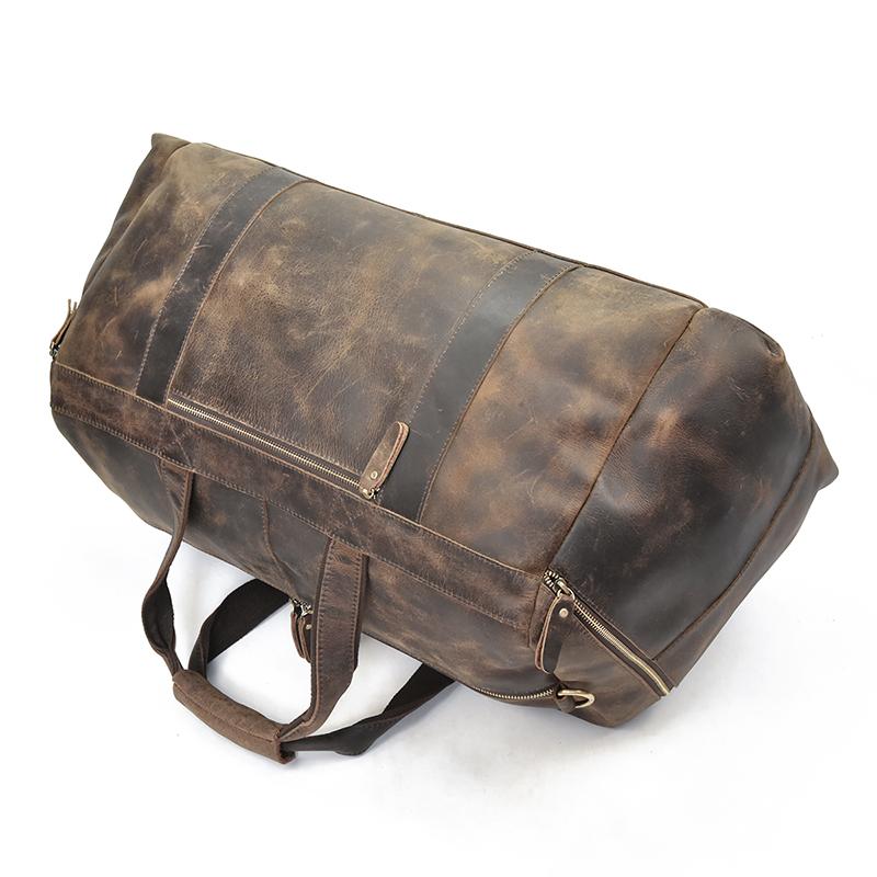 Large Capacity Leather Duffle Bag Weekender