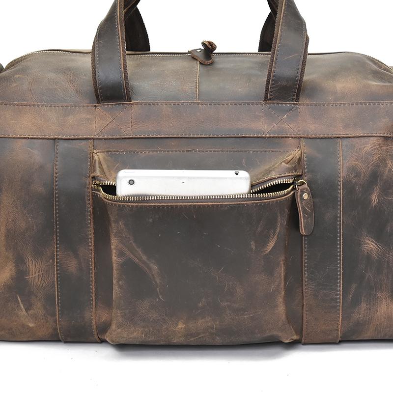 Large Capacity Leather Duffle Bag Weekender