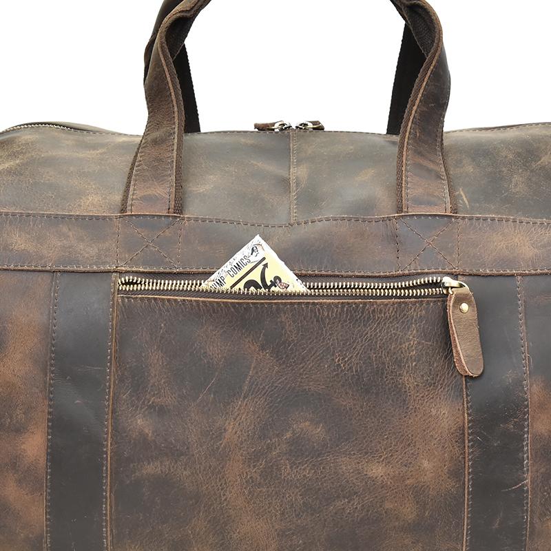 Large Capacity Leather Duffle Bag Weekender