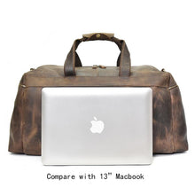 Load image into Gallery viewer, Large Capacity Leather Duffle Bag Weekender
