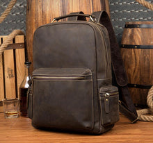 Load image into Gallery viewer, Brown Genuine Vintage Leather Backpack
