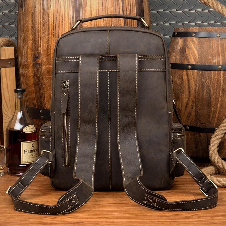 Brown Genuine Vintage Leather Backpack