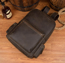 Load image into Gallery viewer, Brown Genuine Vintage Leather Backpack
