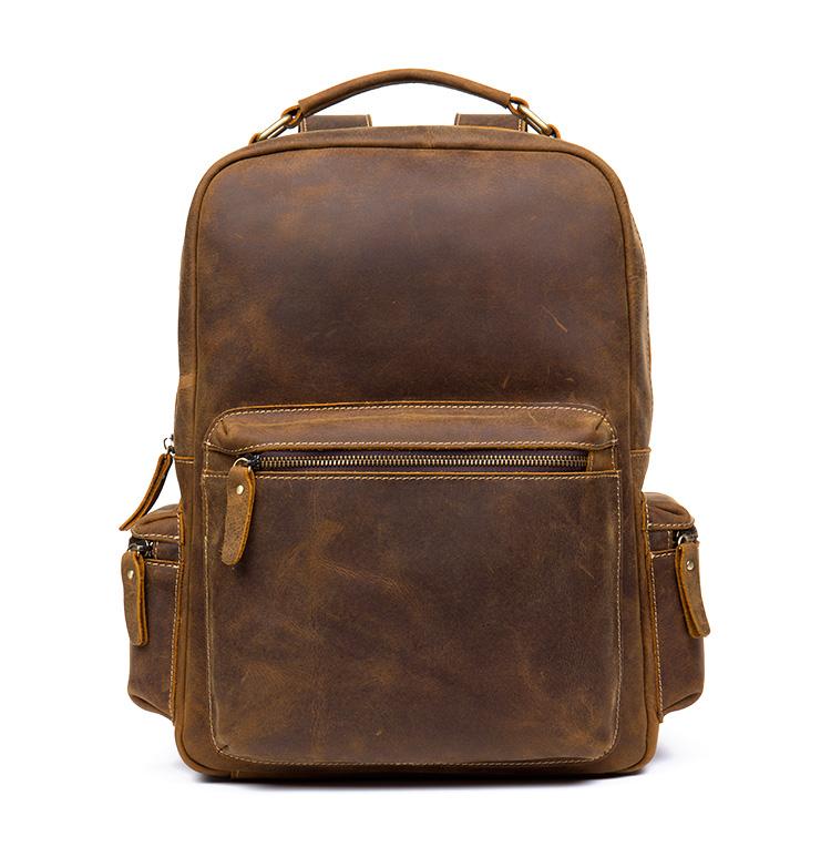 Brown Genuine Vintage Leather Backpack