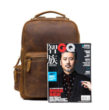 Load image into Gallery viewer, Brown Genuine Vintage Leather Backpack
