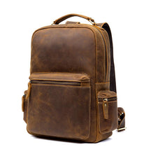 Load image into Gallery viewer, Brown Genuine Vintage Leather Backpack
