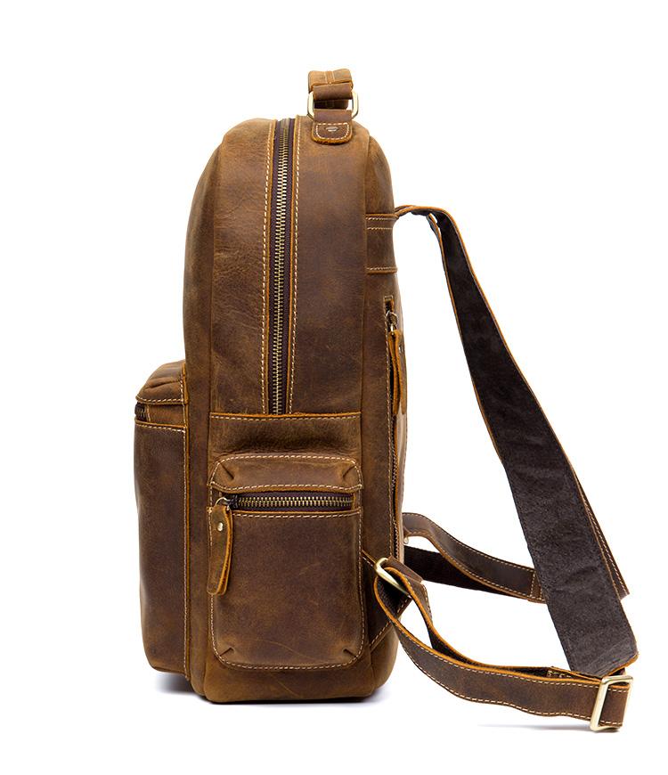 Brown Genuine Vintage Leather Backpack
