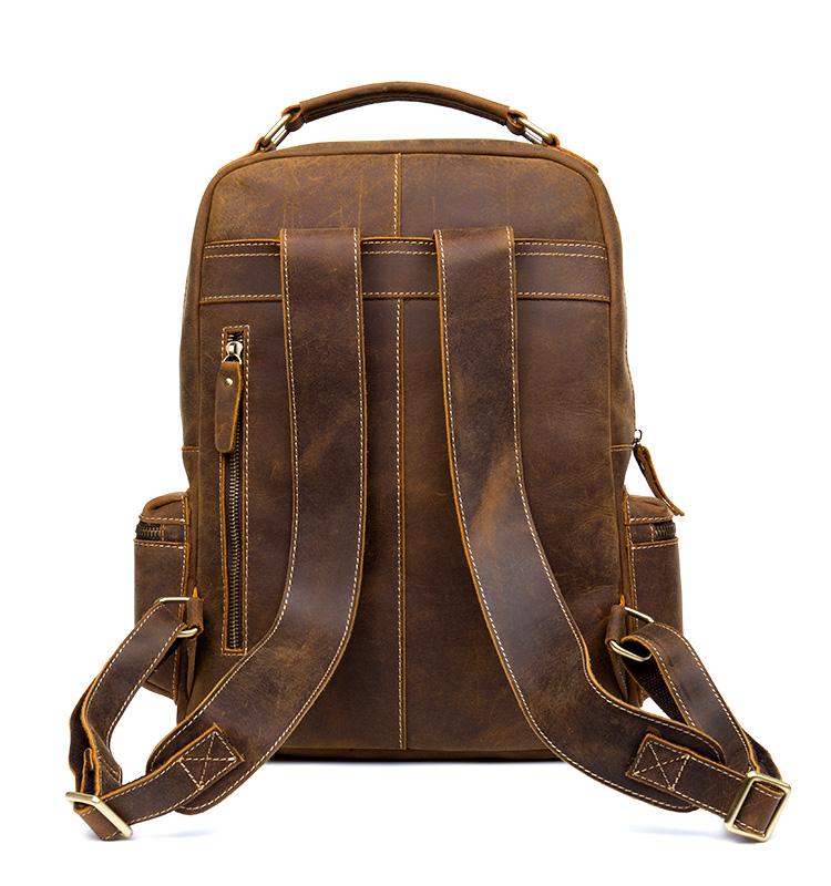 Brown Genuine Vintage Leather Backpack