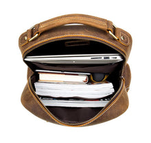 Load image into Gallery viewer, Brown Genuine Vintage Leather Backpack

