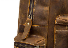 Load image into Gallery viewer, Brown Genuine Vintage Leather Backpack
