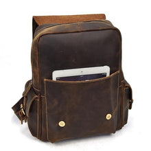 Load image into Gallery viewer, Classic Vintage Handcrafted Leather Backpack
