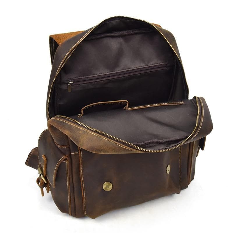Classic Vintage Handcrafted Leather Backpack
