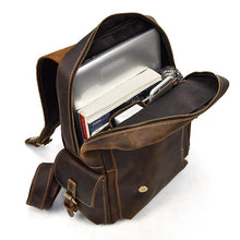 Load image into Gallery viewer, Classic Vintage Handcrafted Leather Backpack
