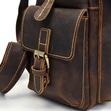 Load image into Gallery viewer, Classic Vintage Handcrafted Leather Backpack
