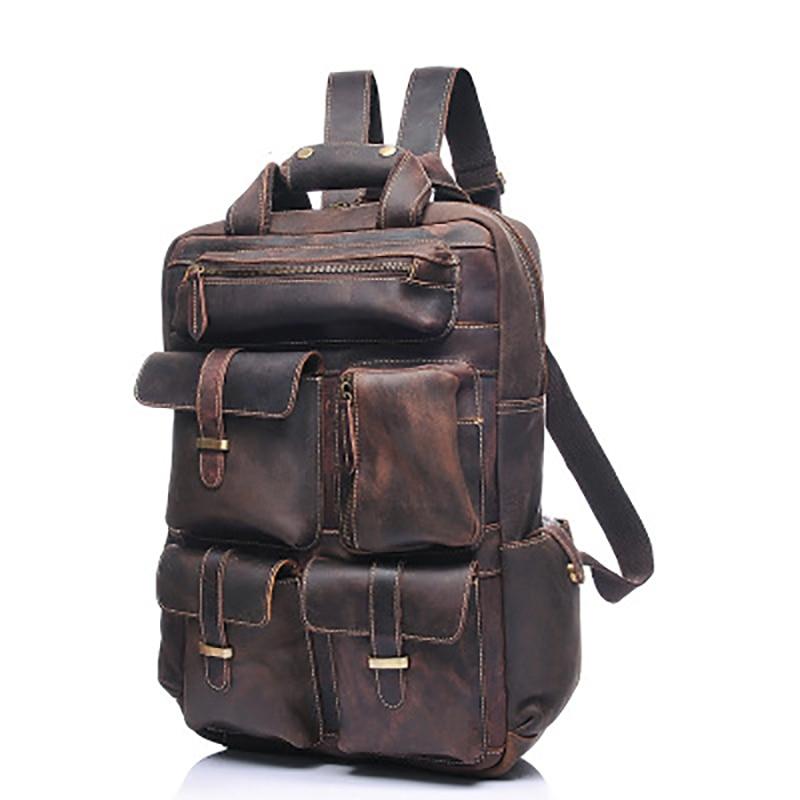 Large Handmade Genuine Leather Backpack