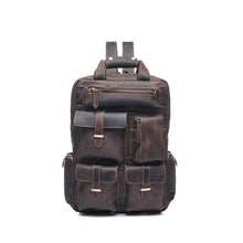 Load image into Gallery viewer, Large Handmade Genuine Leather Backpack
