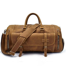 Load image into Gallery viewer, Bard Weekender Handmade Leather Duffle Bag
