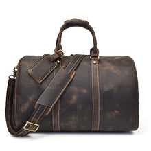 Load image into Gallery viewer, Small Leather Duffle Bag Travel Bag
