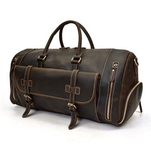 Load image into Gallery viewer, Bard Weekender Handmade Leather Duffle Bag
