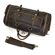 Load image into Gallery viewer, Bard Weekender Handmade Leather Duffle Bag
