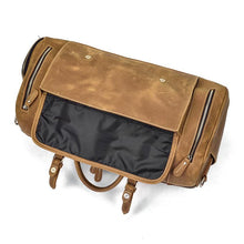 Load image into Gallery viewer, Bard Weekender Handmade Leather Duffle Bag
