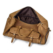 Load image into Gallery viewer, Bard Weekender Handmade Leather Duffle Bag
