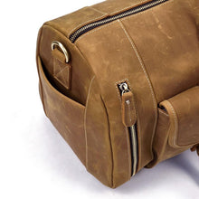 Load image into Gallery viewer, Bard Weekender Handmade Leather Duffle Bag
