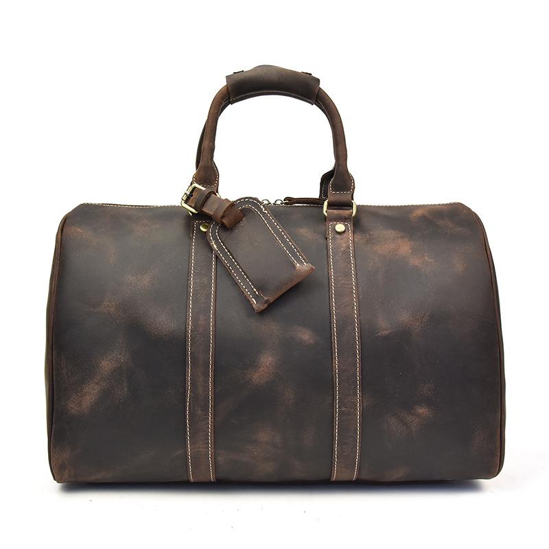 Small Leather Duffle Bag Travel Bag