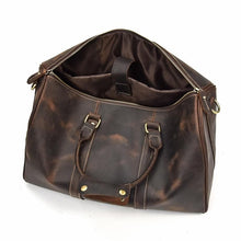 Load image into Gallery viewer, Small Leather Duffle Bag Travel Bag
