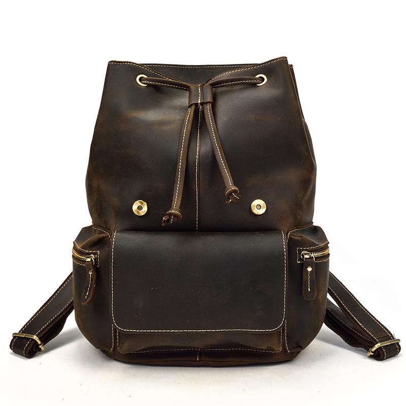 Large Vintage Leather Backpack