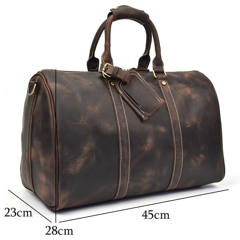 Small Leather Duffle Bag Travel Bag