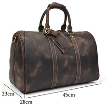 Load image into Gallery viewer, Small Leather Duffle Bag Travel Bag
