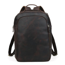 Load image into Gallery viewer, Coffee Full Grain Leather Backpack

