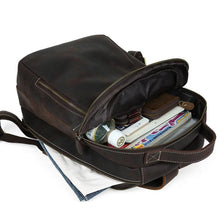 Load image into Gallery viewer, Coffee Full Grain Leather Backpack

